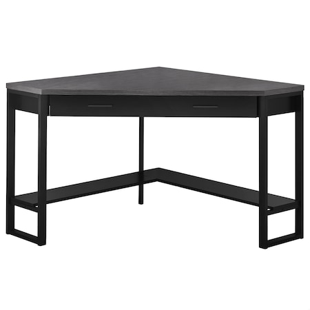 Homeroots Black & Gray Top Corner Computer Desk42 x 42 x 30 in. 355734